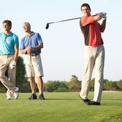 Group teeing off