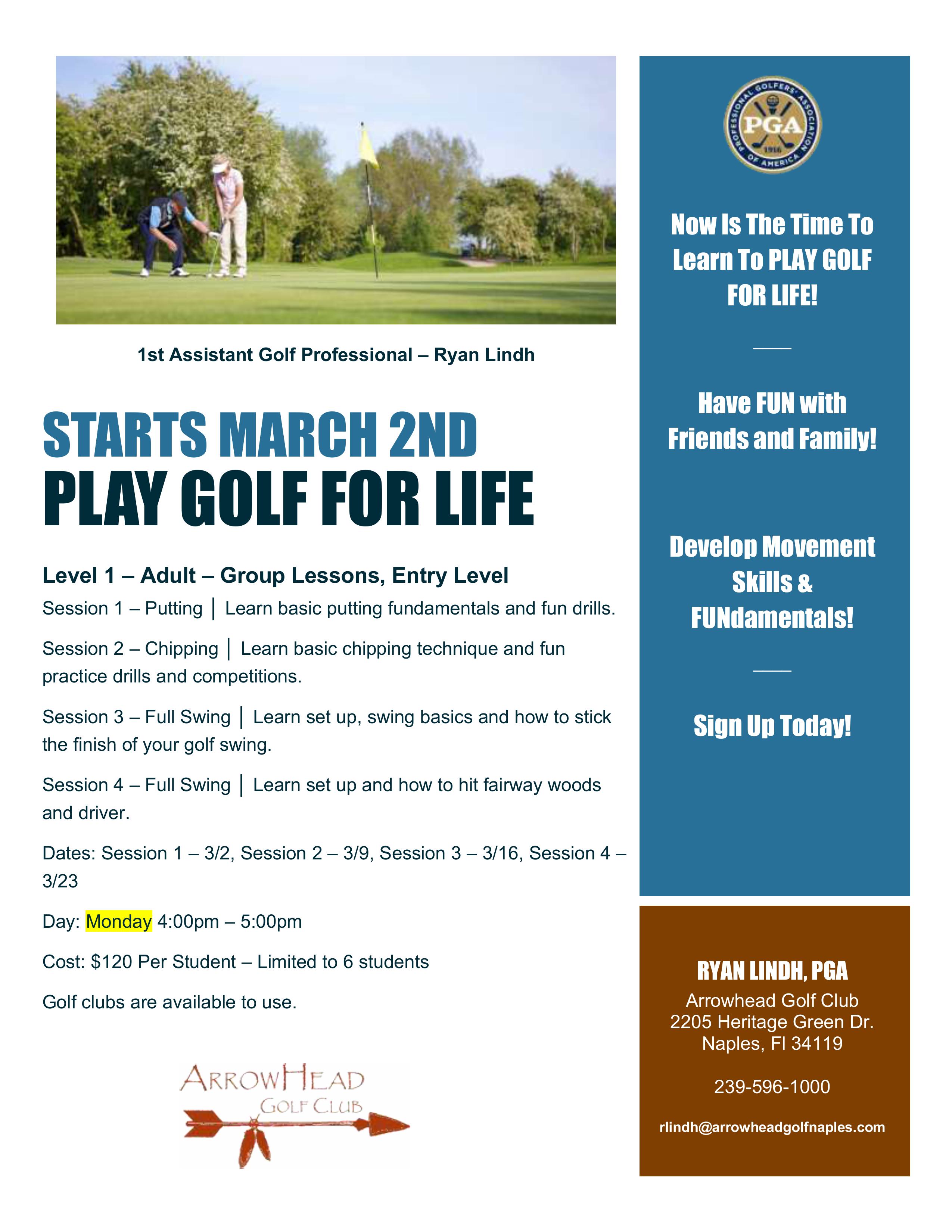 11 3 25 Play golf for life